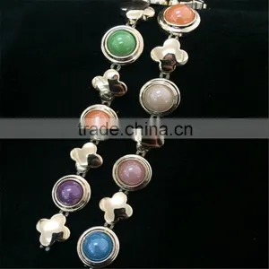 Cheap Plastic Pearl Beaded Lace Trim for Wedding Dress thumbnail-1