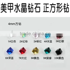 4mm Nail Art Square Diamond,3D Geometric Square Diamond,square Diamond ZX:CNS24 thumbnail-1