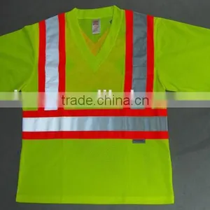 Hot Selling 2016 Safety Reflective Shirt Breathable Working Cloth Mesh Fabric SAFETY T-shirt With POcket thumbnail-1