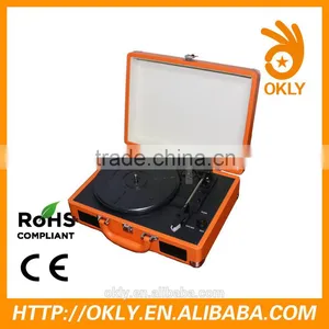 Portable Vintage Suitcase Turntable Player Retro With Bluetooth Function thumbnail-1