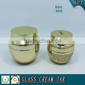 50G 30G Gold Electroplating Glass Cosmetic Jar thumbnail-1