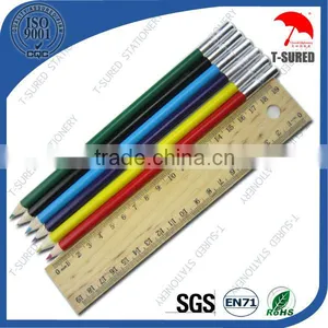 7'' Sharpened Round Color Pencil With Alluminum Top thumbnail-1