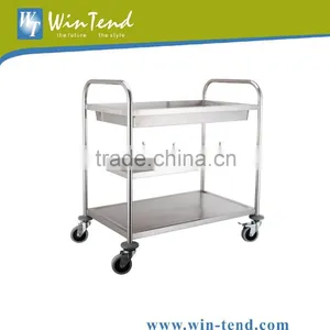 Hot Sale 2015 Stainless Steel Food Transport Trolley With 4 Wheels thumbnail-1
