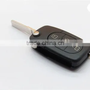 Remote Key Fob for VW 3+1 Button Flip Remote Blank Key Shell With 2032 Battery(round thumbnail-6