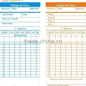 Time Cards 50pcs or 100pcs/ Bag, for Relogios de Ponto/ Time Recorder thumbnail-1