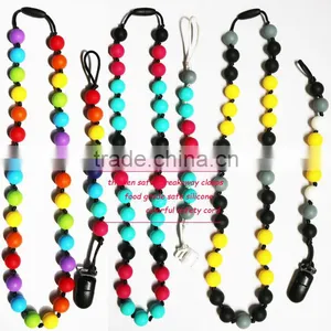 BPA Free Silicone Glow In the Dark Bead Necklace thumbnail-3