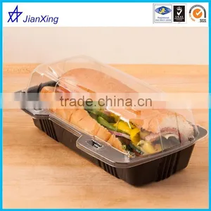 Disposable Plastic Clamshell Hot Dog Food Container Packaging thumbnail-1