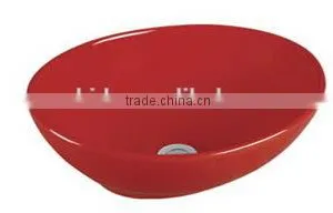 Red Colored Art Basin Bathroom Basin thumbnail-1