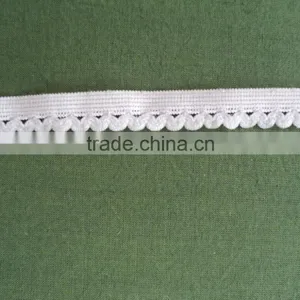 Nylon Elastic Lace in White Color / 100% Nylon Fabric Lace / Elastic Lace thumbnail-2