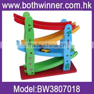 Wooden Childrens Toy Zig Zag Car Run Slider thumbnail-1