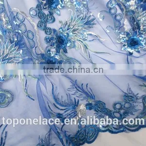Top One High Quality African French Lace Fabric 3d Flower Lace Embroidered Fabric Applique Dresses thumbnail-4