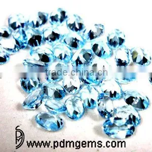 Sky Blue Topaz Semi Precious Gemstone Oval Cut Lot For White Gold Ring From Jaipur thumbnail-2