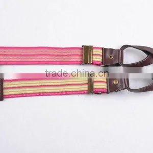 Custom Fashion Webbing Elastic Girls Suspender Leather Button End thumbnail-4