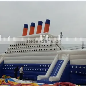 Hot Sale High Quality Inflatable Pirate Ship Yacht, Inflatable Castle Titanic Slide, Inflatable Combo Slide Supplier's Choice thumbnail-4
