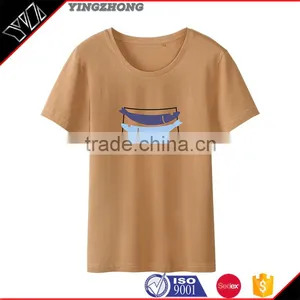 Manufacturer China Custom Women's Clothing Cotton Loose Bluk Custom t Shirt Latest Shirt Designs for Women thumbnail-1