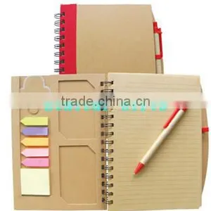 A5 Recycle Kraft Notebook With Sticky Notes/card Pocket/pen thumbnail-1