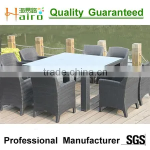 Resin Wicker 8 Seater Rattan Table for Restaurant thumbnail-1