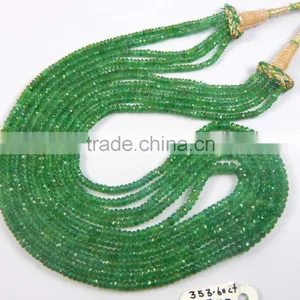 Emerald Gemstone Beads Necklace Precious Gift Necklace thumbnail-2