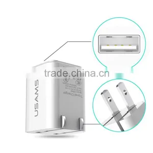 Original USAMS U-Mini Foldable USB Charger Mobile Phone Travel Charger For Apple / Smartphone / PSP thumbnail-4