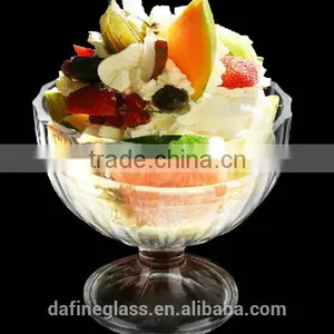 180ml/260ml Pop Carved Half Round Glass Ice Cream Cup Sundae Blow thumbnail-2