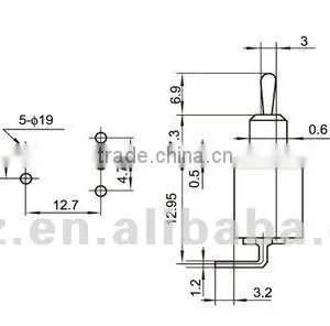 TPDT Toggle Switch 20a / 9 Pin Toggle Switch China Manufacturer thumbnail-6