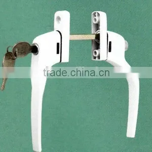 PUWEI PWS Upvc Window Handle With Lock & Knob Aluminum Alloy Pair of Handles With Lock or Knob for Outward Opening Door & Window thumbnail-1