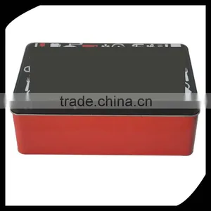 Rectangular Metal Tin Box for Christmas/Pretty Rectangular Biscuit Tin/China Rectangular Chocolate Gift Food Tin Box thumbnail-1