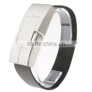 4GB Black Bracelet Leather USB 2.0 Flash Memory Drive,usb Stick Webcam thumbnail-1