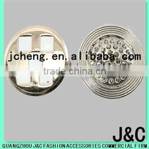 Fashion Round Rhineston Zamac Button thumbnail-1