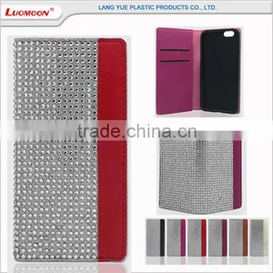 Contrast Color Diamond Studded Cell Phone Bumper and Cover Case for Huawei p8 Lite thumbnail-1