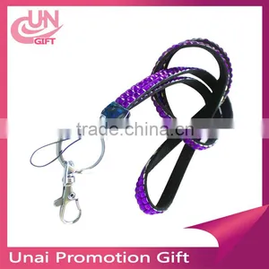New Arrive Bling Lanyard Cheap Blinking Light Rhinestone Lanyard With Nice Quality thumbnail-4