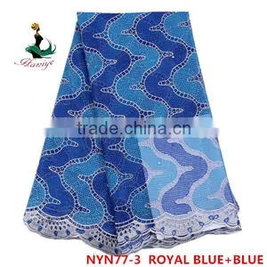 Haniye 2016 Wholesale Embroidered Tulle Lace Fabric for Wedding African French Net Lace Fabric/NYN77 thumbnail-2