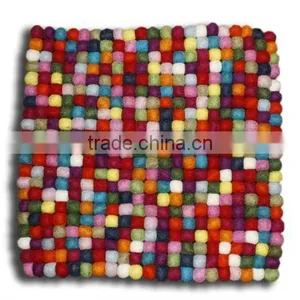 Felt Ball Cushion thumbnail-1