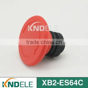 60mm Mushroom Emergency Stop Push Button Switch Clear Plastic Actuator Head Red XB2-ES64C thumbnail-1