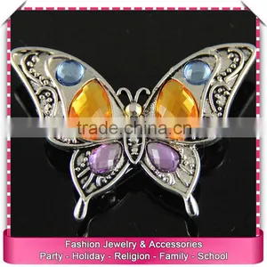 Vintage Butterfly Brooches for Woman, Wholesale Rhinestone Brooches thumbnail-1