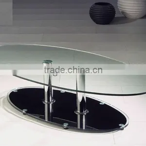 Modern Tempered Glass Occasional Coffee Table thumbnail-1
