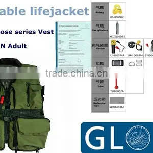 OEM 150N Adult Solas EC ISO12402 Approved 150N Inflatable Life Jacket Life Vest thumbnail-2