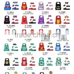 YS Hot Selling Superhero Cape Mask Whole Set 1 Cape 1 Mask 2 Wristband 1 Waistband thumbnail-3