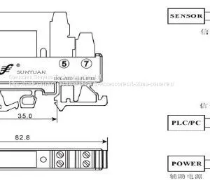 DIN Rail 0-5V/0-10V/4-20mA/0-20mA Current Voltage (I/V, I/I, V/I, V/V) Signal Isolation Transmitter thumbnail-4