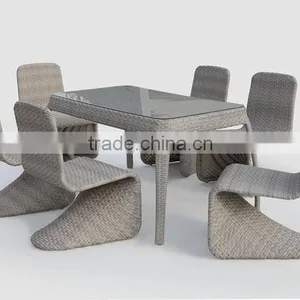 F-used Outdoor Furniture Garden Synthetic Rattan Dining Set (2072T+2072C ) thumbnail-1