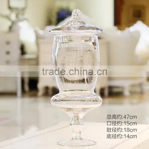 Goblet Decorative Glass Candy Jars With Lid thumbnail-3