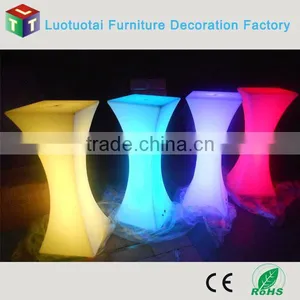 Led Square Cocktail /tea/ Coffee Table With Light thumbnail-6