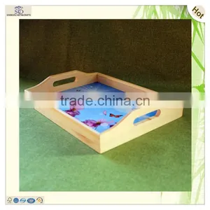Wholesale S/3 Mini Craft Serving Wooden Trays Pallet Coaster thumbnail-2