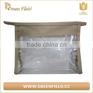 Recycled Cheap Wholesale Custom Makeup Bag Transparent Waterproof Printed Plastic Zipper Clear Pvc Cosmetic Bag thumbnail-1