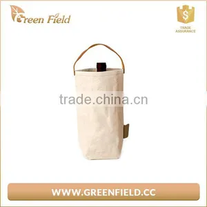Green Field Washable Kraft Paper Single Wine Bottle Cooler Bag thumbnail-1