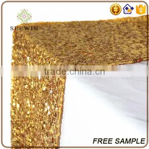 Royal Ruffle Gold Chevron Wedding Sequin Table Runners thumbnail-1