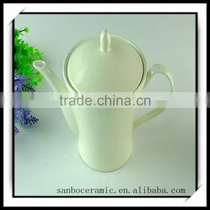 Low Price Larger Chinese White Ceramic Tea Pot In Stock Wholesale thumbnail-2