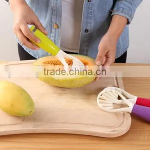 Colorful Multifunction Plastic Vegetables Fruits Remove Seeds Spoon thumbnail-5