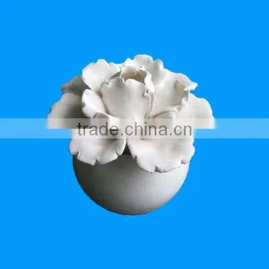 Artificial Ceramic White Novelty Unique Decorative Flower Diffuser thumbnail-1