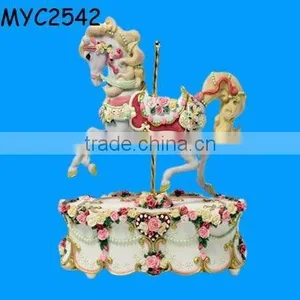 Collectible Resin Crafts Musical Carousel thumbnail-1